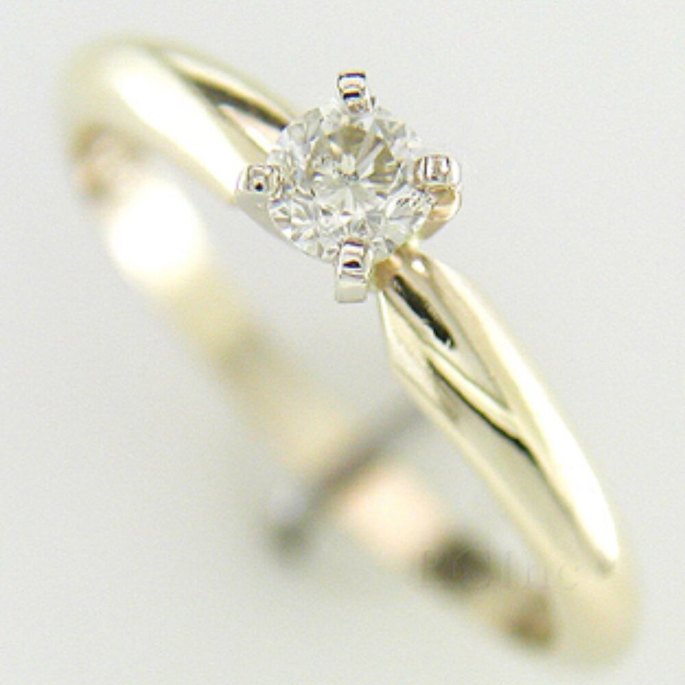 14Kt Yellow Gold 0.26ct Solitaire Diamond Ring